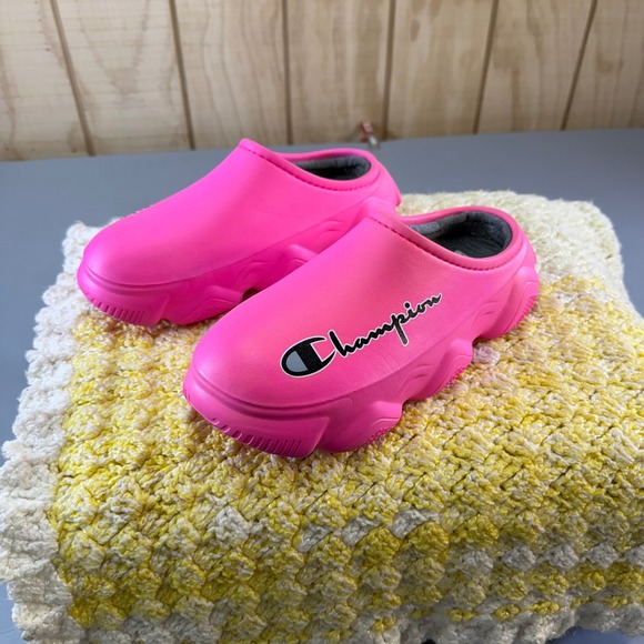 Clogs Champion Pink Clogs Slip On Shoes Womens Sz 10 Comfort Garden Work Casual - Picture 2 of 16